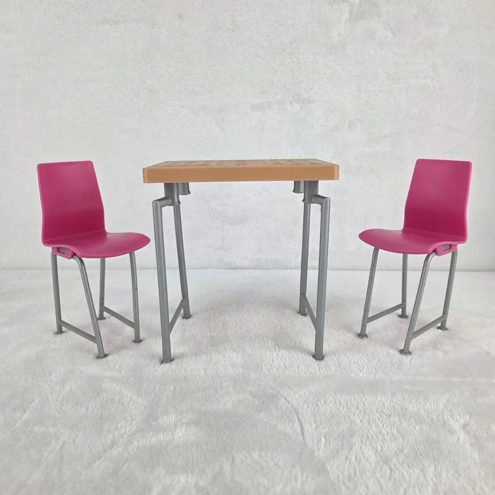 2016 Mattel Barbie Date Night Dining Table & 2 Chairs Replacement Furniture Set